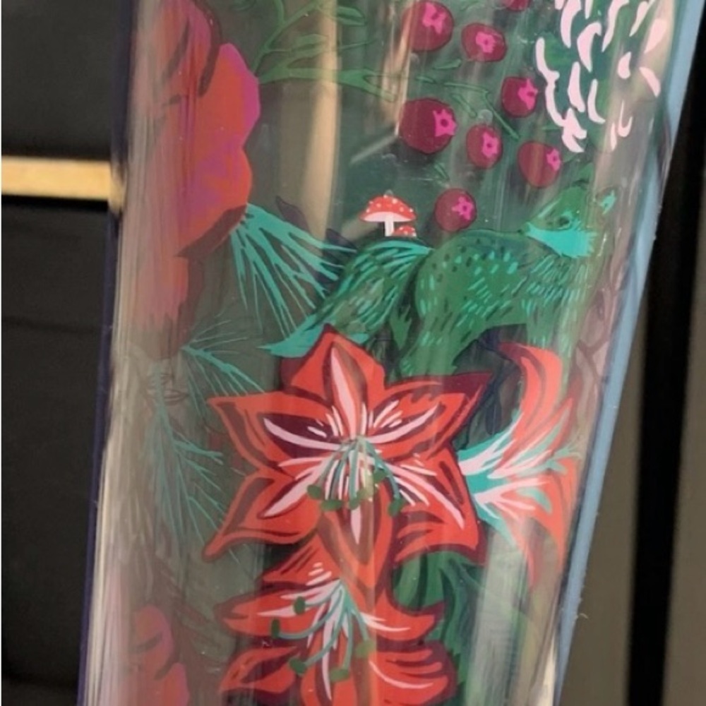 Starbucks 2022 Holiday Enchanted Forest Cold Cup 24oz Green With Green Straw - Picture 5 of 6